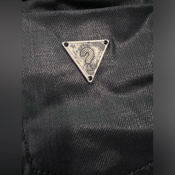 Guess Sudden Black Denim Rock Star Mini Jean Shorts X Asap Rocky 25 - Picture 7 of 13